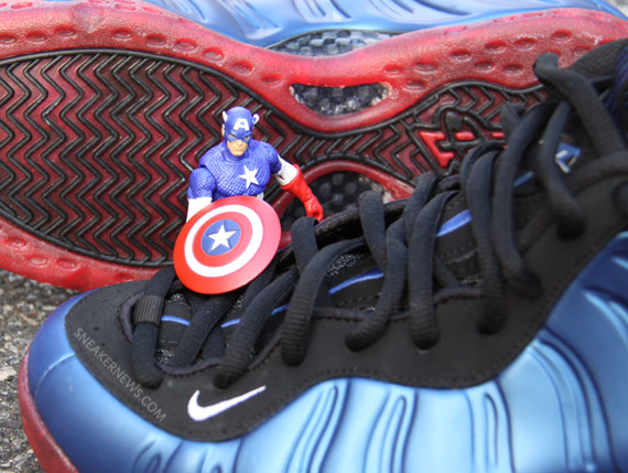 Nike Air Foamposite One Captain America Dr Doom Sole Swap Customs 9