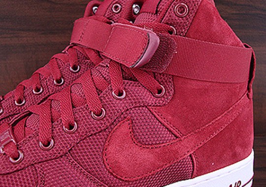 nike air force 1 high team red suede canvas 02