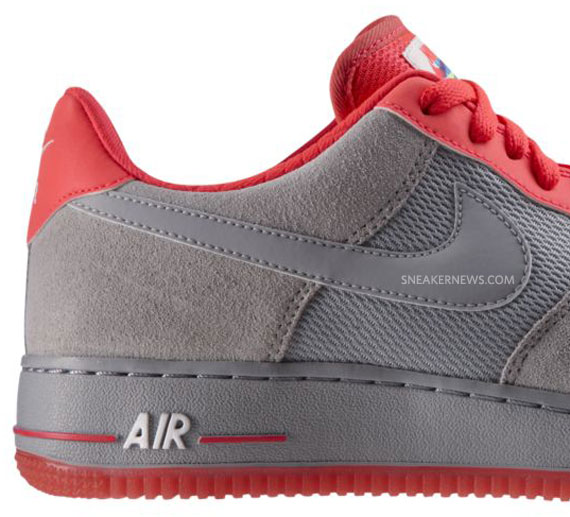 Nike Air Force 1 Low Grey Red 3m Neon Pack 04