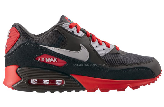 Nike Air Max 90 Euro Black Red 3d 02