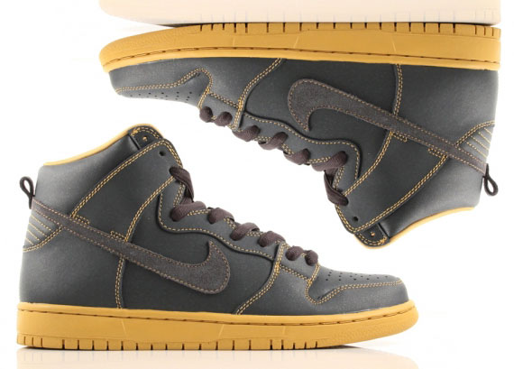 Nike SB Dunk High - Anthracite - Gold 