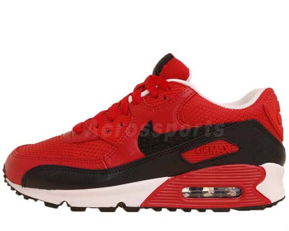 Nike Wmns Air Max 90 Varsity Red Black Id4shoes 01