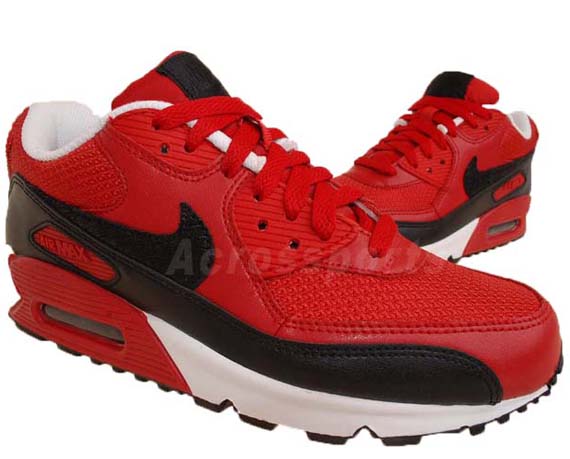 Nike Wmns Air Max 90 Varsity Red Black Id4shoes 04