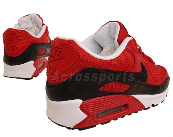 Nike Wmns Air Max 90 Varsity Red Black Id4shoes 05