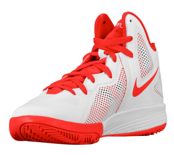 Nike Zoom Hyperfuse 2011 White Sport Red Metallic Luster 04