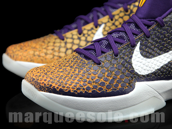 Nike Kobe 6 Lakers 3d Orange Purple Sneakers Shoes - Praise To Heaven