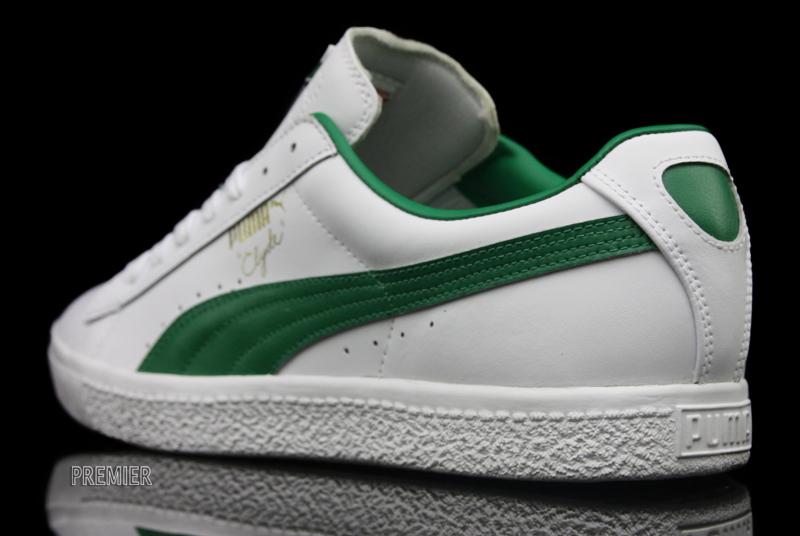 puma-clyde-leather-white-green-55 Puma Clyde Leather White Green 55