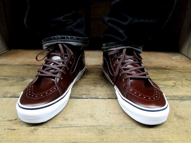 Vans Sk8 Hi Premio Leather Burgundy 3