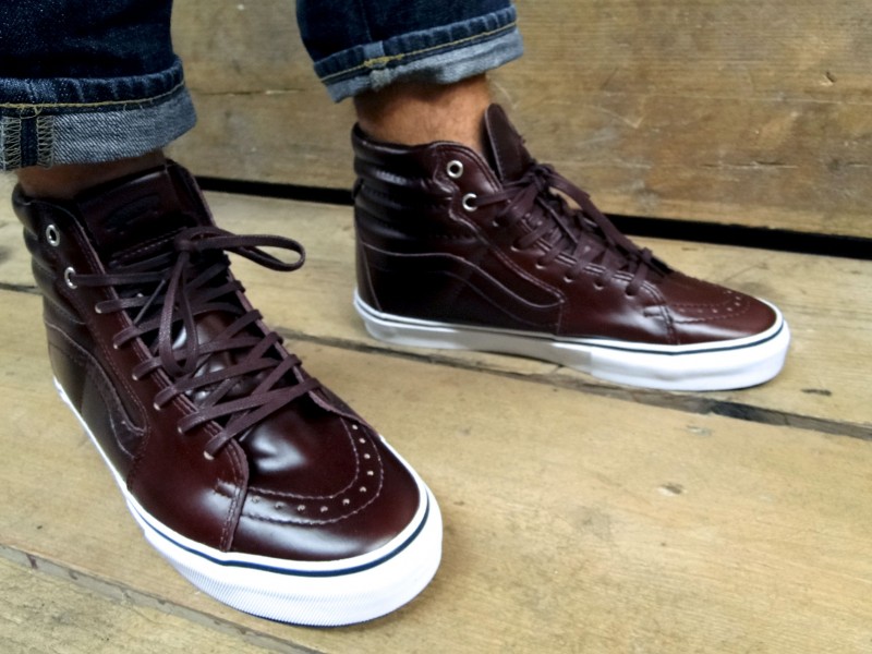 Vans Sk8 Hi Premio Leather Burgundy 7
