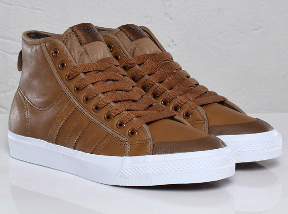 adidas leather brown
