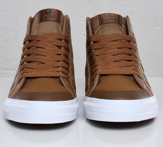 adidas Originals Nizza Hi Brown Leather SneakerNews