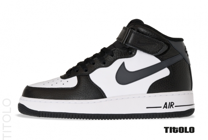 nike-air-force-1-mid-black-anthracite-white-2 Nike Air Force 1 Mid Black Anthracite White 2