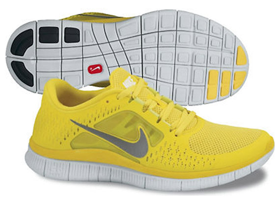 Nike Free Run 3 Chrome Yellow Pure Platinum Reflect Silver
