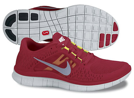 Nike Free Run 3 Gym Red Pure Platinum Reflect Silver