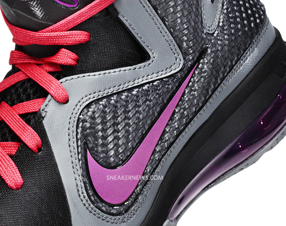 nike lebron 9 cool grey vivid grey black cherry 01