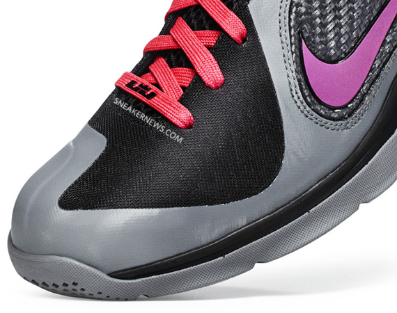 Nike Lebron 9 Cool Grey Vivid Grey Black Cherry 03