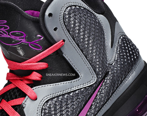 nike lebron 9 cool grey vivid grey black cherry 06