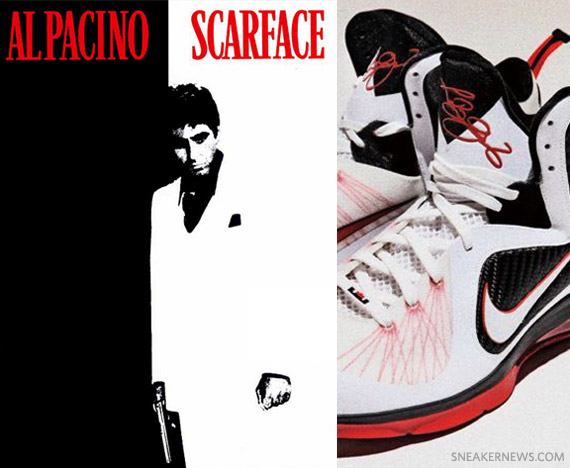 Nike Lebron 9 Scarface Miami Heat Home 3