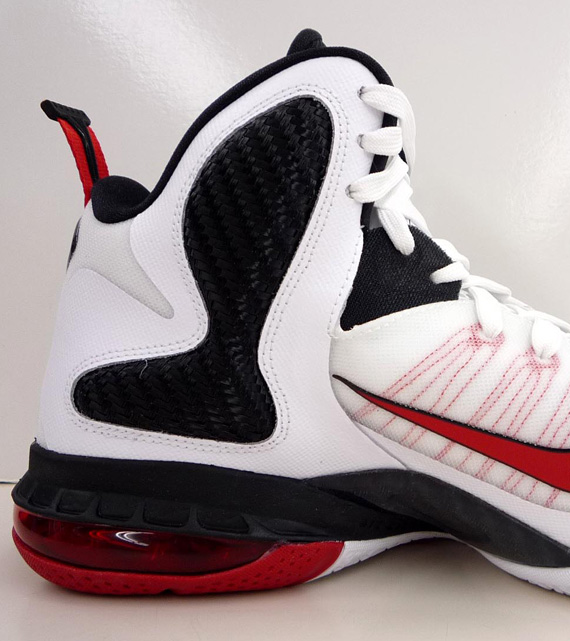 Nike Lebron 9 White Black Sport Red 03