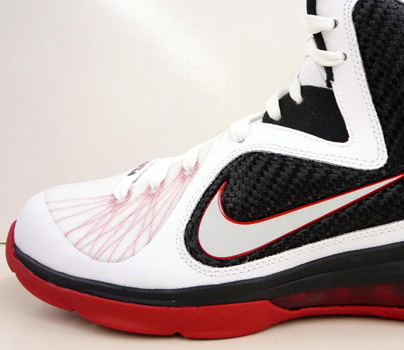 Nike Lebron 9 White Black Sport Red 05