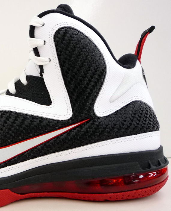 nike lebron 9 white black sport red 06