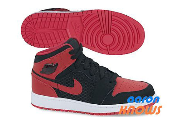 Air Jordan 1 Phat Gs Black Red Upcoming 01