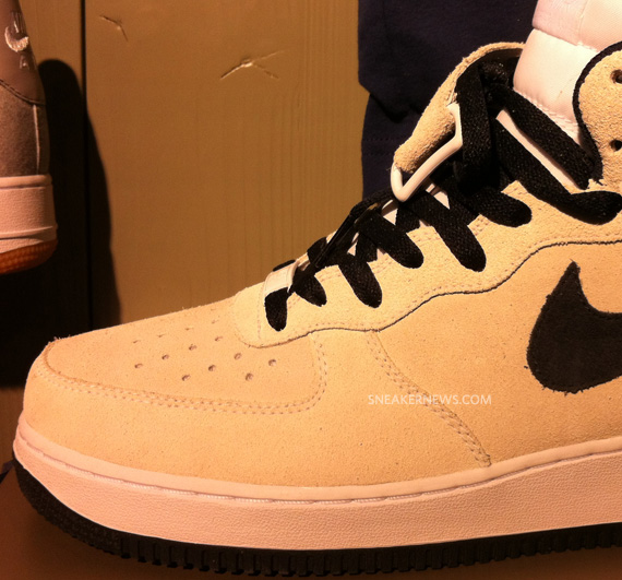 Nike Air Force 1 Mid Gold Suede Black Summer 2012 03