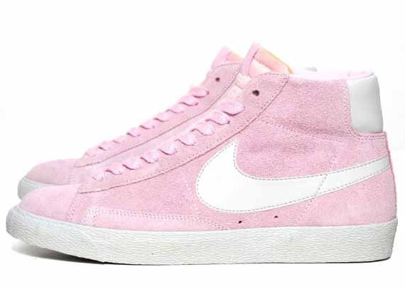 pink nike blazer high top