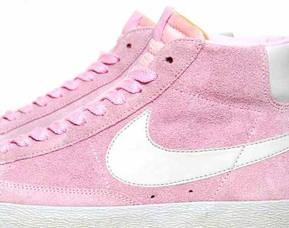 pink suede nike high tops