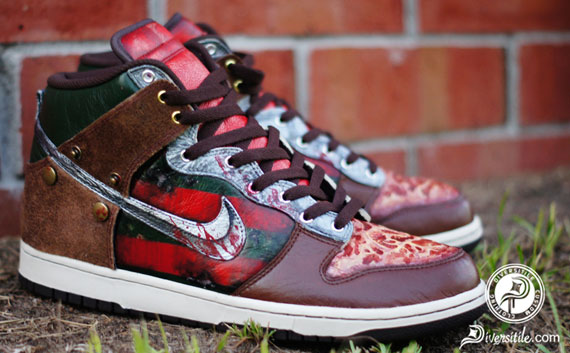 Red Recon X Diversitile Nike Dunk High Custom - Sneaker Freaker