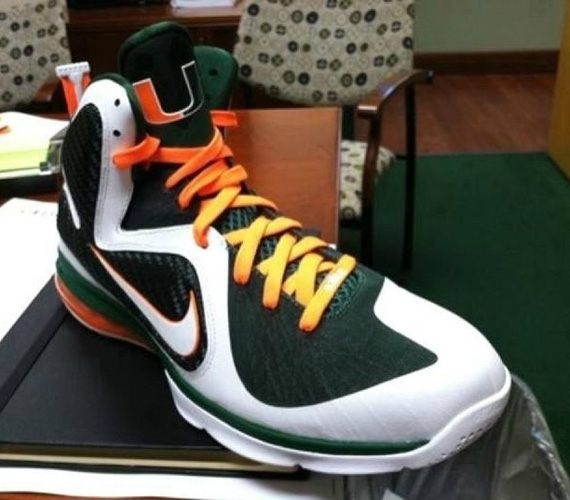 Nike Lebron 9 Miami Hurricanes New 02