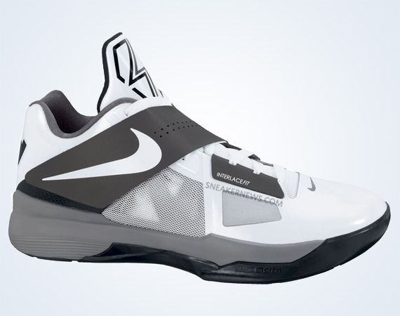 Nike Zoom Kd Iv White Grey Black Detailed Images Ns 02