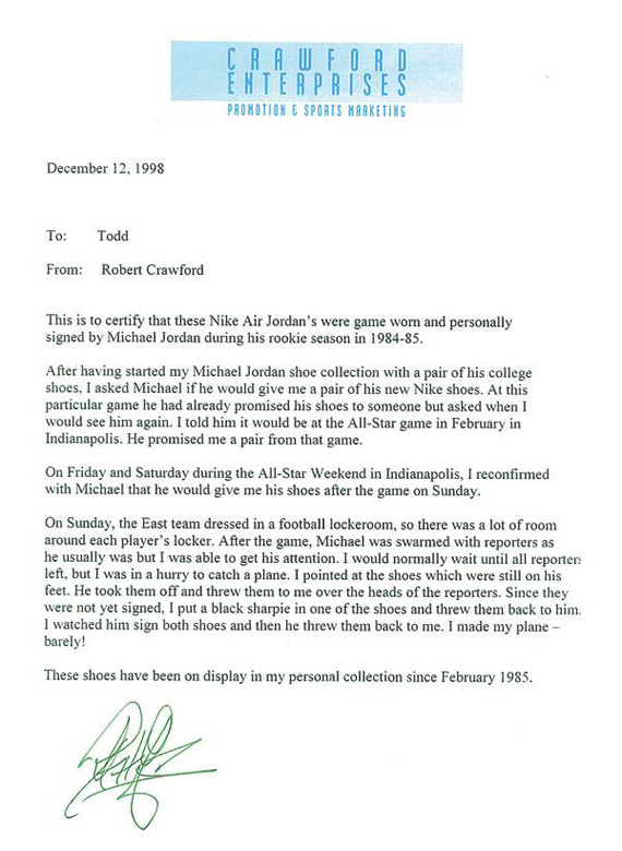 autographed air jordan 1