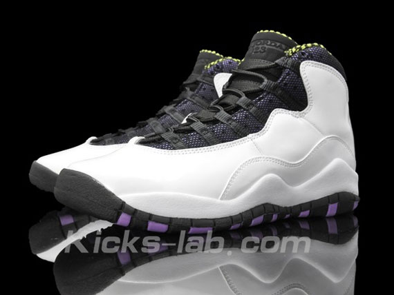 Air Jordan X GS - White - Purple - Volt