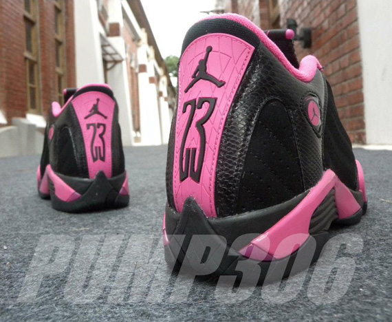 Air 72-10 jordan Xiv Gs Black Pink New Images 04