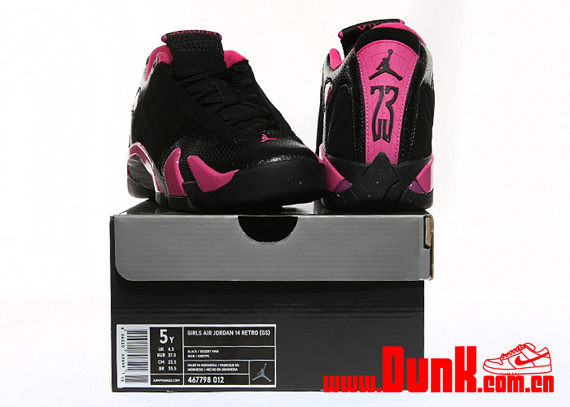 Air Jordan Xiv Gs Black Pink New Photos 07