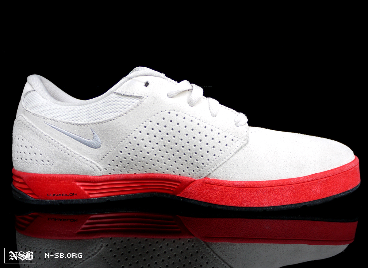 Niike Sb Paul Rodriguez 5 White Grey Red 3