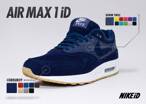Nike Air Max 1 iD – Corduroy Material