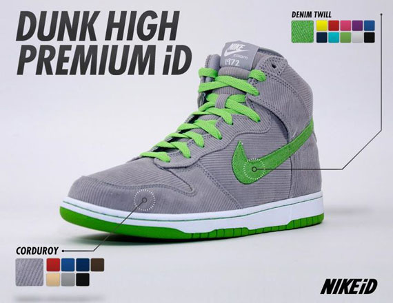 Nike Dunk High Premium Id New Corduroy Denim Twill Options 5