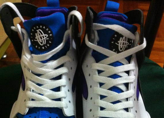 Nike Air Huarache Basketball 2012 - White - Blue - Purple - New Images