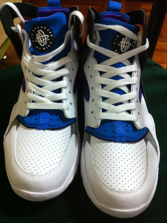 Nike Huarache Free Bball 2012 White Blue Purple 4