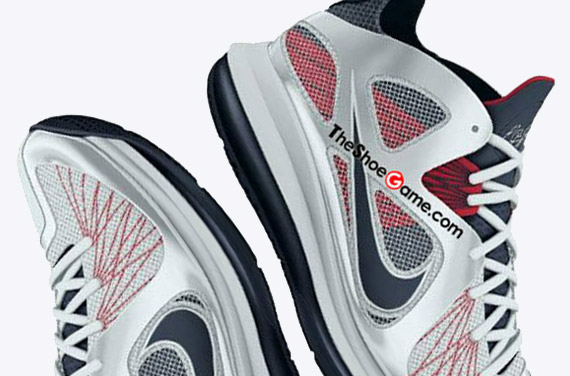 Nike LeBron 9 Low 'USA' - Grey - Blue - Red