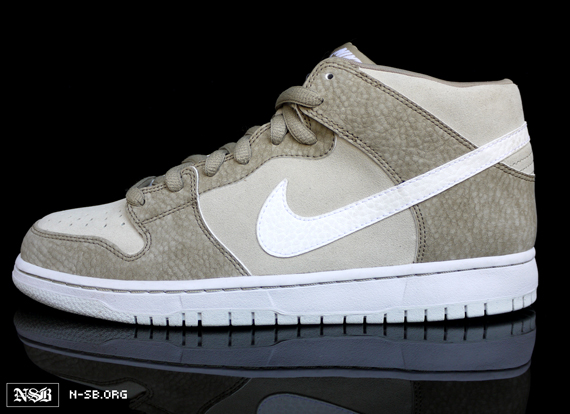 Nike Sb Dunk Mid Khaki White 6