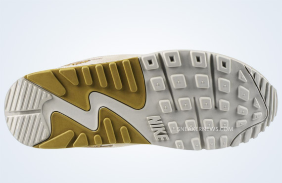 Nike Wmns Air Max 90 Birch Shale Metallic Gold 01