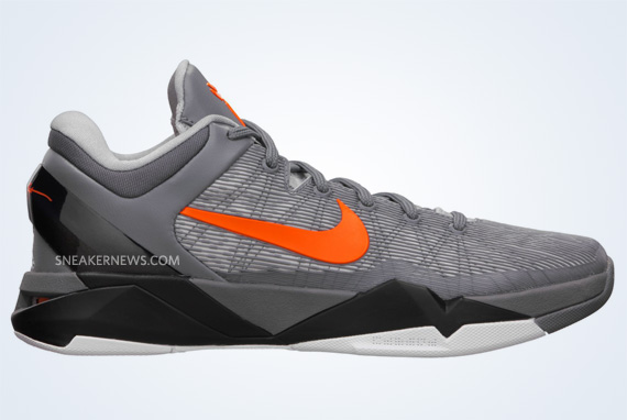 Nike Zoom Kobe Vii Wolf Grey Total Orange Black 5