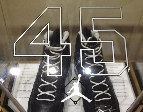 Air Jordan IX '45' - Autographed & Game-Worn Display