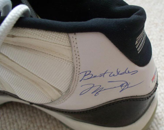 Air Jordan XI ‘Concord’ – Autographed Game-Worn Pair on eBay