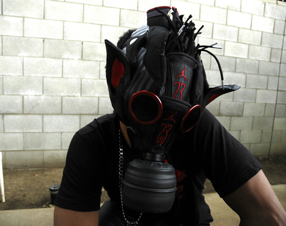 Air Jordan XIV 'Last Shot' Gas Mask by Freehand Profit