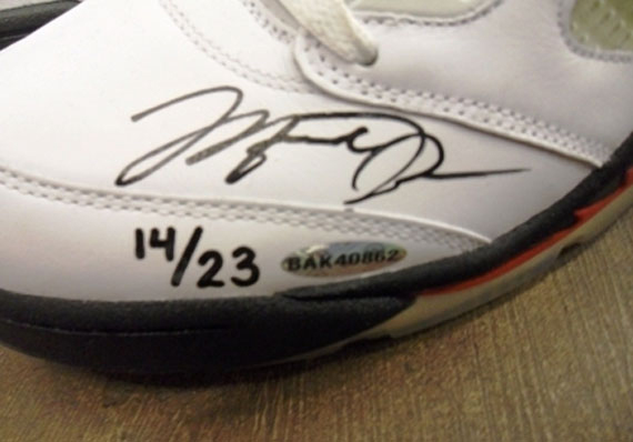 Air Jordan V 'Fire Red' - Autographed Pair on eBay