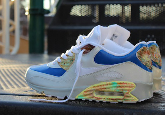 Nike Air Max 90 'Blue Slide Park' Customs by FRSH Footwear